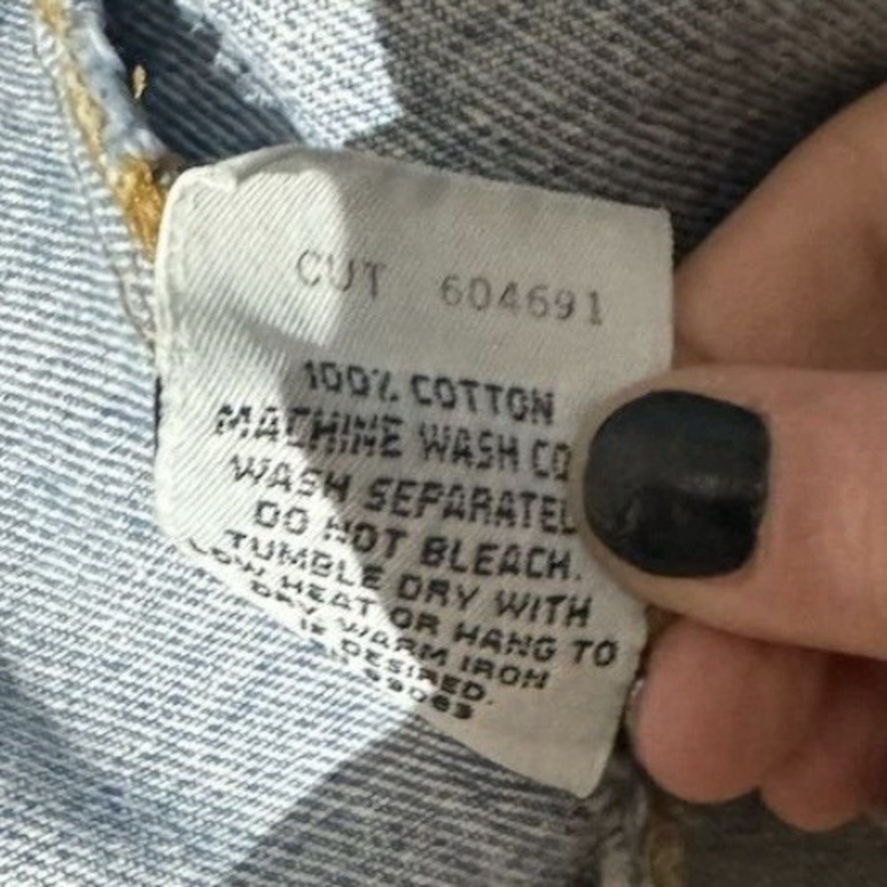 Vintage 90s L.E.I. Denim Jacket Light Wash Trucker Made in USA M Y2K‎ Grunge - Picture 13 of 13